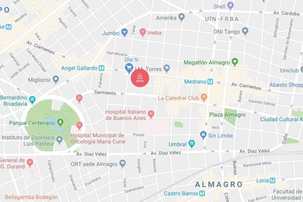 2 ambientes en Almagro en Av Corrientes para 2 personas Apartment Buenos Aires Bagian luar foto